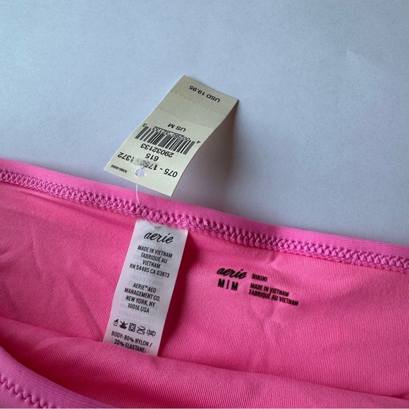 NEW Aerie Full Coverage Pink Bikini Bottom Size Medium - Picture 5 of 7